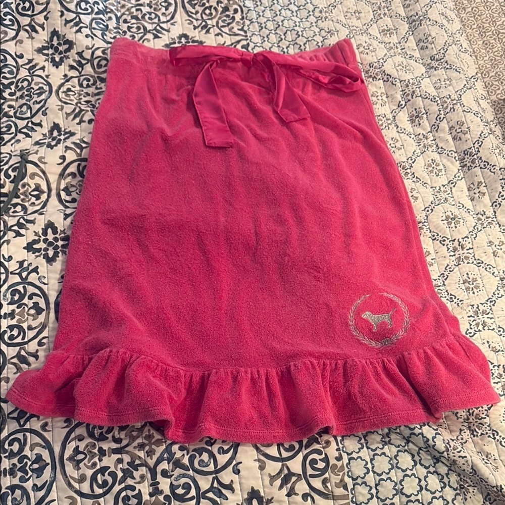 PINK Victoria's Secret Hot Pink Ruffled Coverup